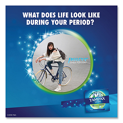 Tampax Pearl Tampons, Super, 18/Box (37908)