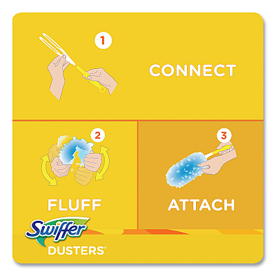Swiffer Dusters Refill, Dust Lock Fiber, Lavender Scent, Light Blue, 18/Box (PGC99037)