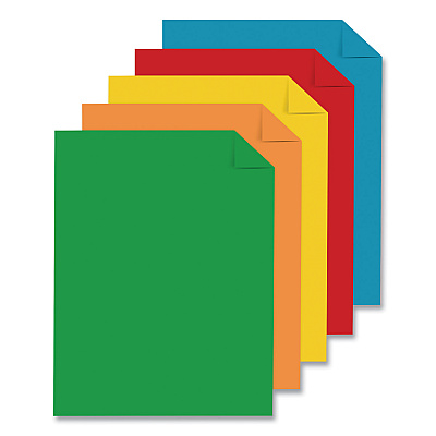 Astrobrights Color Cardstock -"Primary" Assortment, 65 lb Cover Weight, 8.5 x 11, Assorted Primary Colors, 100/Pack (WAU91646)