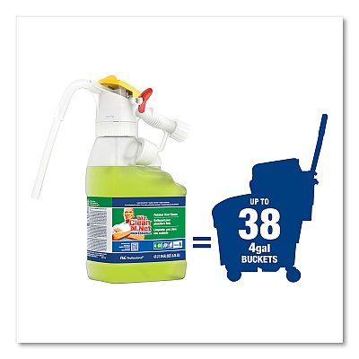 P&G Professional Dilute 2 Go, Mr Clean Finished Floor Cleaner, Lemon Scent, 4.5 L Jug, 1/Carton (PGC72000)