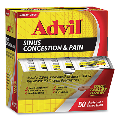 Advil Sinus Congestion and Pain Relief, 50/Box (PFYBXAVSCP50BX)
