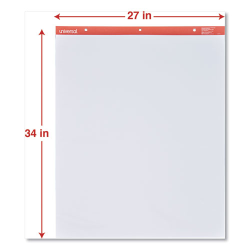 Universal Easel Pads/Flip Charts, Unruled, 27 x 34, White, 50 Sheets, 2/Carton (35600)