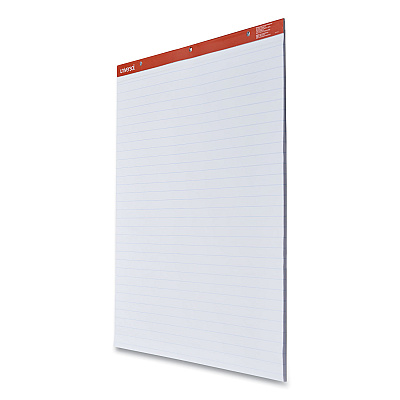 Universal Easel Pads/Flip Charts, Presentation Format (1" Rule), 27 x 34, White, 50 Sheets, 2/Carton (UNV35601)