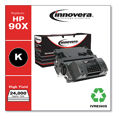 Innovera Remanufactured Black High-Yield Toner, Replacement for 90X (CE390X), 24,000 Page-Yield