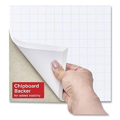 Universal Easel Pads/Flip Charts, Quadrille Rule (1 sq/in), 27 x 34, White, 50 Sheets, 2/Carton (UNV35602)