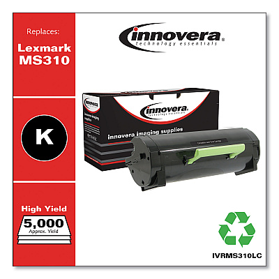 Innovera Remanufactured Black High-Yield Toner, Replacement for MS310, 5,000 Page-Yield (IVRMS310LC)