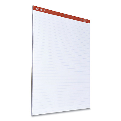 Universal Easel Pads/Flip Charts, Presentation Format (1" Rule), 27 x 34, White, 50 Sheets, 2/Carton (UNV35601)