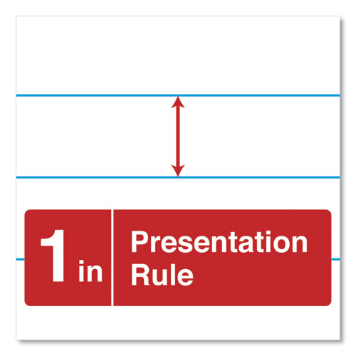 Universal Easel Pads/Flip Charts, Presentation Format (1" Rule), 27 x 34, White, 50 Sheets, 2/Carton (35601)