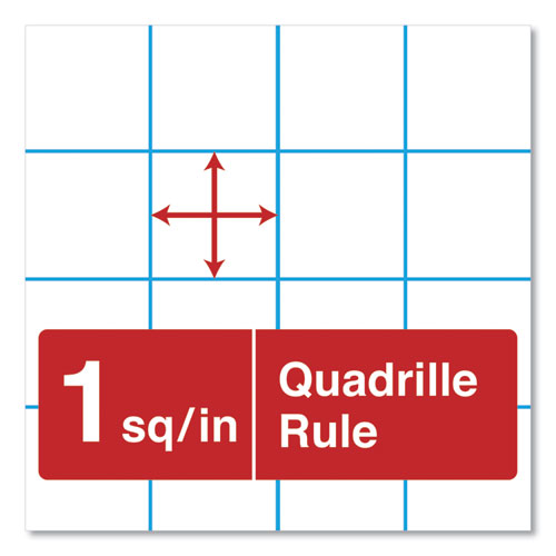 Universal Easel Pads/Flip Charts, Quadrille Rule (1 sq/in), 27 x 34, White, 50 Sheets, 2/Carton (35602)