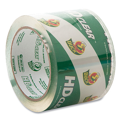 Duck Heavy-Duty Carton Packaging Tape, 3" Core, 3" x 54.6 yds, Clear, 6/Pack (DUC0007496)