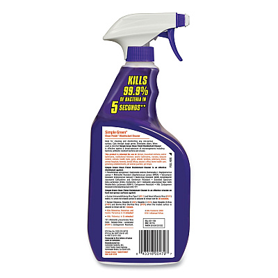 Simple Green Clean Finish Disinfectant Cleaner, Herbal, 32 oz Spray Bottle, 12/Carton (SMP01032)