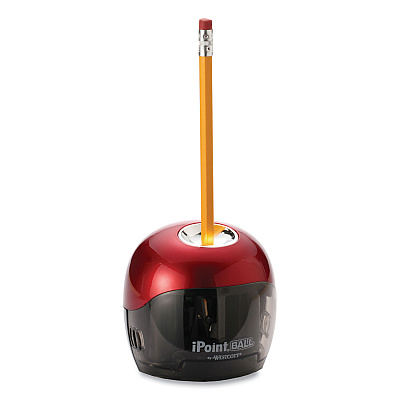 Westcott iPoint Ball Battery Sharpener, Battery-Powered, 3 x 3.25, Red/Black (ACM15570)