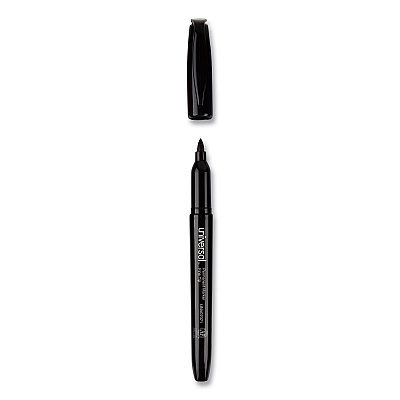 Universal Pen-Style Permanent Marker Value Pack, Fine Bullet Tip, Black, 36/Pack (UNV07070)