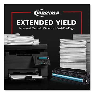 Innovera Remanufactured Black High-Yield Toner, Replacement for 26X (CF226X), 9,000 Page-Yield