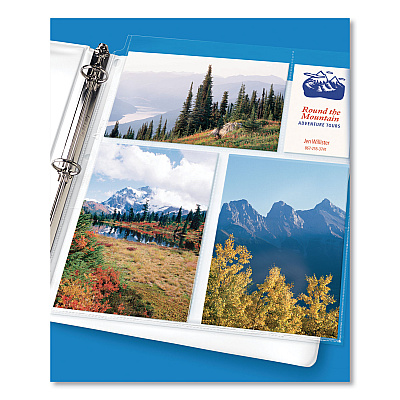 Avery Photo Storage Pages for Six 4 x 6 Mixed Format Photos, 3-Hole Punched, 10/Pack (AVE13401)