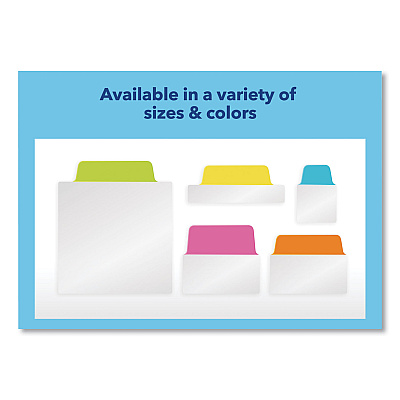 Avery Ultra Tabs Repositionable Tabs, Standard: 2" x 1.5", 1/5-Cut, Assorted Neon Colors, 24/Pack (AVE74753)