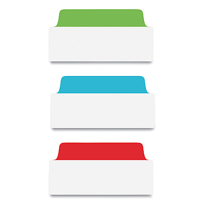 Avery Ultra Tabs Repositionable Tabs, Wide and Slim: 3" x 1.5", 1/3-Cut, Assorted Colors, 24/Pack (AVE74775)