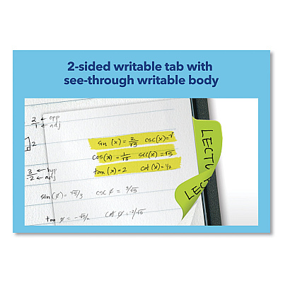Avery Ultra Tabs Repositionable Tabs, Standard: 2" x 1.5", 1/5-Cut, Assorted Neon Colors, 24/Pack (AVE74753)