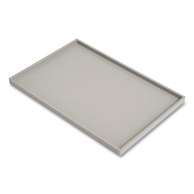 TRU RED Slim Stackable Plastic Mail and Supplies Tray, 1 Section, #6 1/4 to #16 Envelopes, 6.85 x 9.88 x 0.47, Gray (TUD24380419)