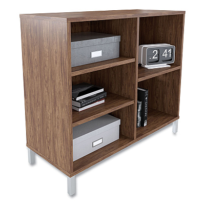 Union & Scale Essentials Laminate Bookcase, Five-Shelf, 36w x 15d x 31.6h, Espresso (UOS24398954)