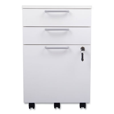 Union & Scale Essentials Mobile Pedestal File, Left or Right, 3-Drawers: Box/Box/File, Legal/Letter, White, 15.6" x 21.3" x 24.3" (UOS24398956)