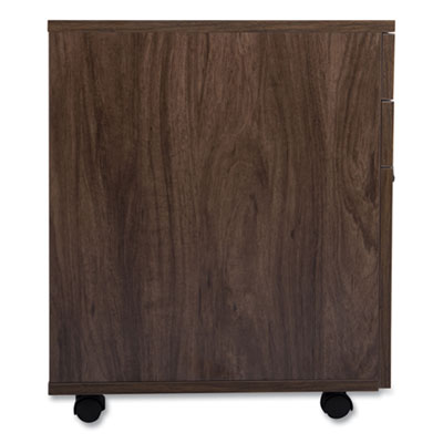 Union & Scale Essentials Mobile Pedestal File, Left or Right, 3-Drawers: Box/Box/File, Legal/Letter, Espresso, 15.6" x 21.3" x 24.3" (UOS24398957)