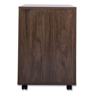 Union & Scale Essentials Mobile Pedestal File, Left or Right, 3-Drawers: Box/Box/File, Legal/Letter, Espresso, 15.6" x 21.3" x 24.3" (UOS24398957)