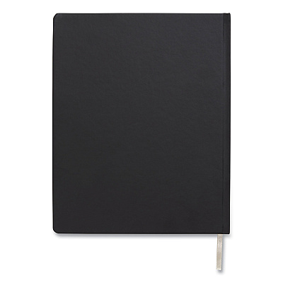 TRU RED Hardcover Business Journal, 1-Subject, Narrow Rule, Black Cover, (96) 10 x 8 Sheets (TUD24377295)