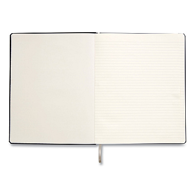 TRU RED Hardcover Business Journal, 1-Subject, Narrow Rule, Black Cover, (96) 10 x 8 Sheets (TUD24377295)