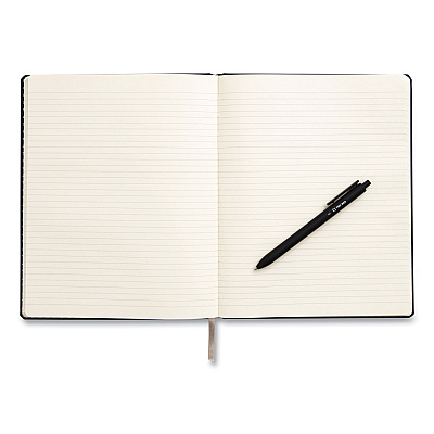 TRU RED Hardcover Business Journal, 1-Subject, Narrow Rule, Black Cover, (96) 10 x 8 Sheets (TUD24377295)