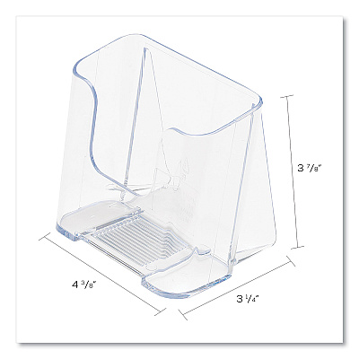 deflecto DocuHolder for Countertop/Wall-Mount, Leaflet Size, 4.37w x 3.25d x 3.87h, Clear (DEF75001)