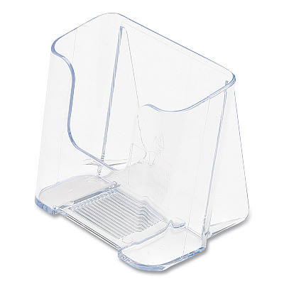 deflecto DocuHolder for Countertop/Wall-Mount, Leaflet Size, 4.37w x 3.25d x 3.87h, Clear (DEF75001)