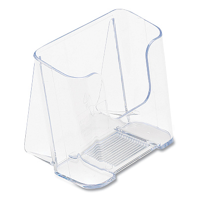 deflecto DocuHolder for Countertop/Wall-Mount, Leaflet Size, 4.37w x 3.25d x 3.87h, Clear (DEF75001)
