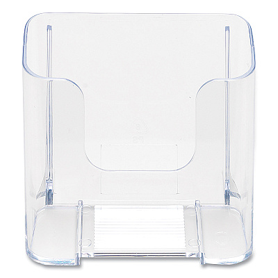deflecto DocuHolder for Countertop/Wall-Mount, Leaflet Size, 4.37w x 3.25d x 3.87h, Clear (DEF75001)