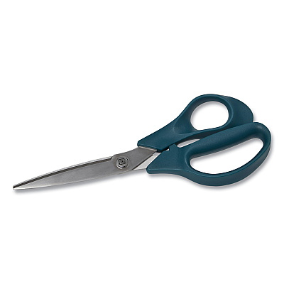 TRU RED Stainless Steel Scissors, 8" Long, 3.58" Cut Length, Straight Green Handle (TUD24380497)