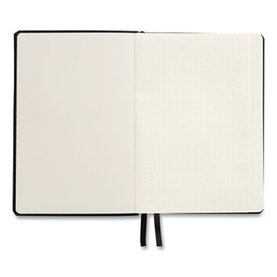 TRU RED Flexible-Cover Business Journal, Elastic Closure, 1-Subject, Narrow Rule, Black Cover, (128) 8 x 5.5 Sheets (TUD24377298)