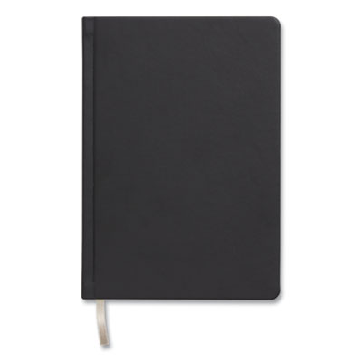 TRU RED Flexible-Cover Business Journal, Elastic Closure, 1-Subject, Narrow Rule, Black Cover, (128) 8 x 5.5 Sheets (TUD24377298)