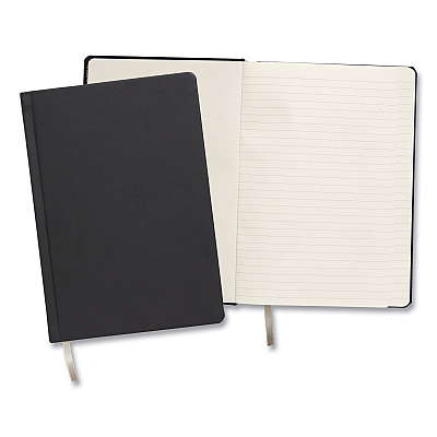 TRU RED Hardcover Business Journal, 1-Subject, Narrow Rule, Black Cover, (96) 8 x 5.5 Sheets (TUD24377290)