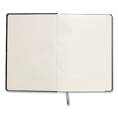 TRU RED Hardcover Business Journal, 1-Subject, Narrow Rule, Black Cover, (96) 8 x 5.5 Sheets (TUD24377290)