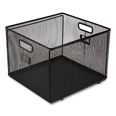 TRU RED Wire Mesh File Organizer, Letter Size, 13.98" Long, Black (TUD24402487)