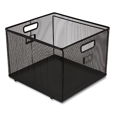 TRU RED Wire Mesh File Organizer, Letter Size, 13.98" Long, Black (TUD24402487)