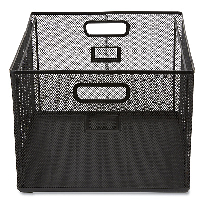 TRU RED Wire Mesh File Organizer, Letter Size, 13.98" Long, Black (TUD24402487)