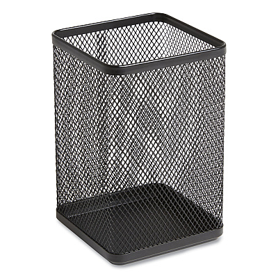 TRU RED Wire Mesh Jumbo Pencil Holder, 4.33 x 4.33 x 6.69, Black (TUD24402485)