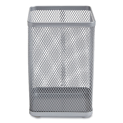 TRU RED Wire Mesh Jumbo Pencil Holder, 4.33 x 4.33 x 6.69, Silver (TUD24402486)