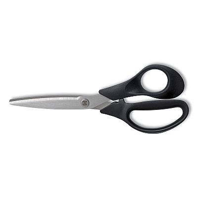 TRU RED Stainless Steel Scissors, 8" Long, 3.58" Cut Length, Straight Assorted Color Handles, 2/Pack (TUD24380494)