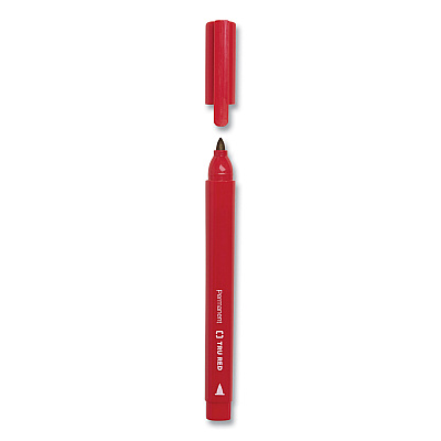 TRU RED Permanent Marker, Pen-Style, Fine Bullet Tip, Assorted Colors, 12/Pack (TUD24376650)