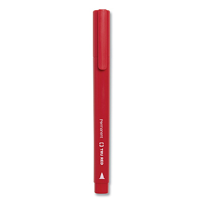 TRU RED Permanent Marker, Pen-Style, Fine Bullet Tip, Assorted Colors, 12/Pack (TUD24376650)