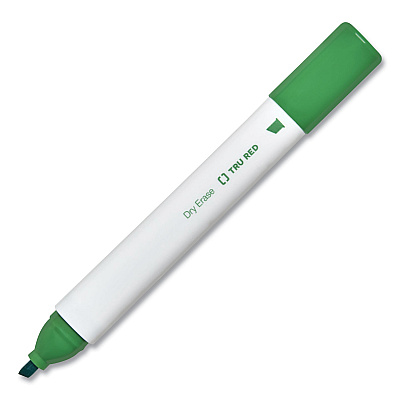 TRU RED Dry Erase Marker, Tank-Style, Medium Chisel Tip, Assorted Colors, 4/Pack (TUD24376600)