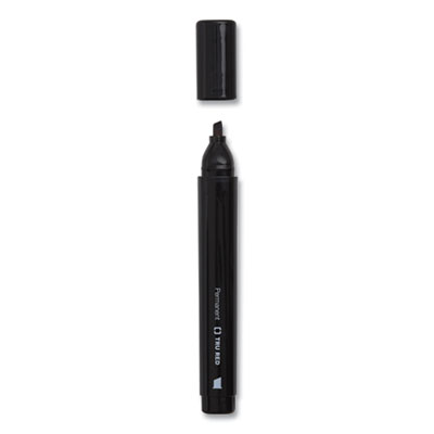 TRU RED Permanent Marker, Tank-Style, Medium Chisel Tip, Black, 36/Pack (TUD24376642)