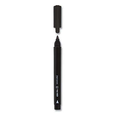 TRU RED Permanent Marker, Pen-Style, Fine Bullet Tip, Black, 36/Pack (TUD24376667)